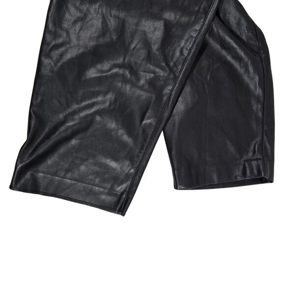Calvin Klein Black Faux Leather Tapered‎ Pants 14 - Picture 9 of 10